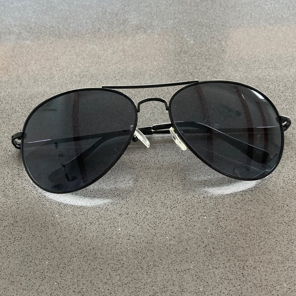 Black Aviator Sunglasses